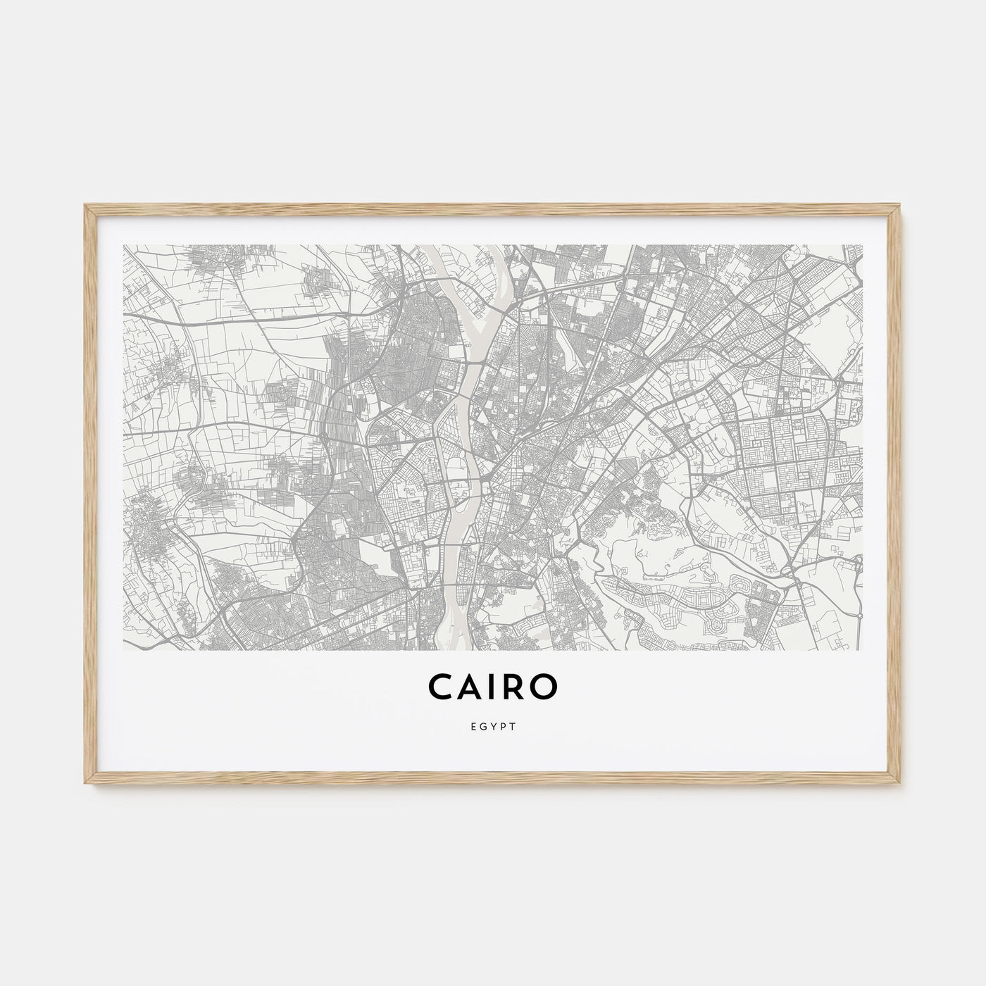 Cairo Map Landscape Poster