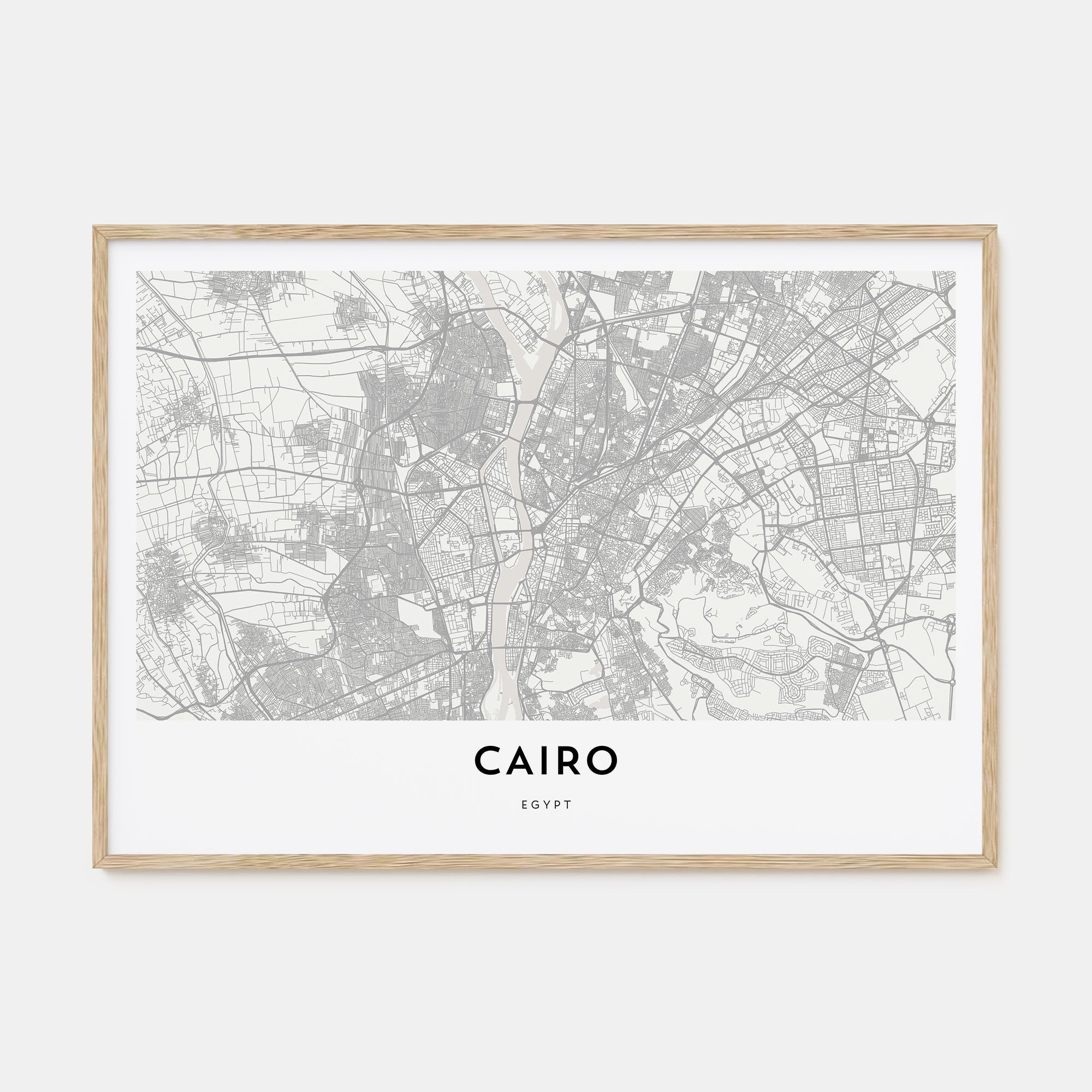 Cairo Map Landscape Poster