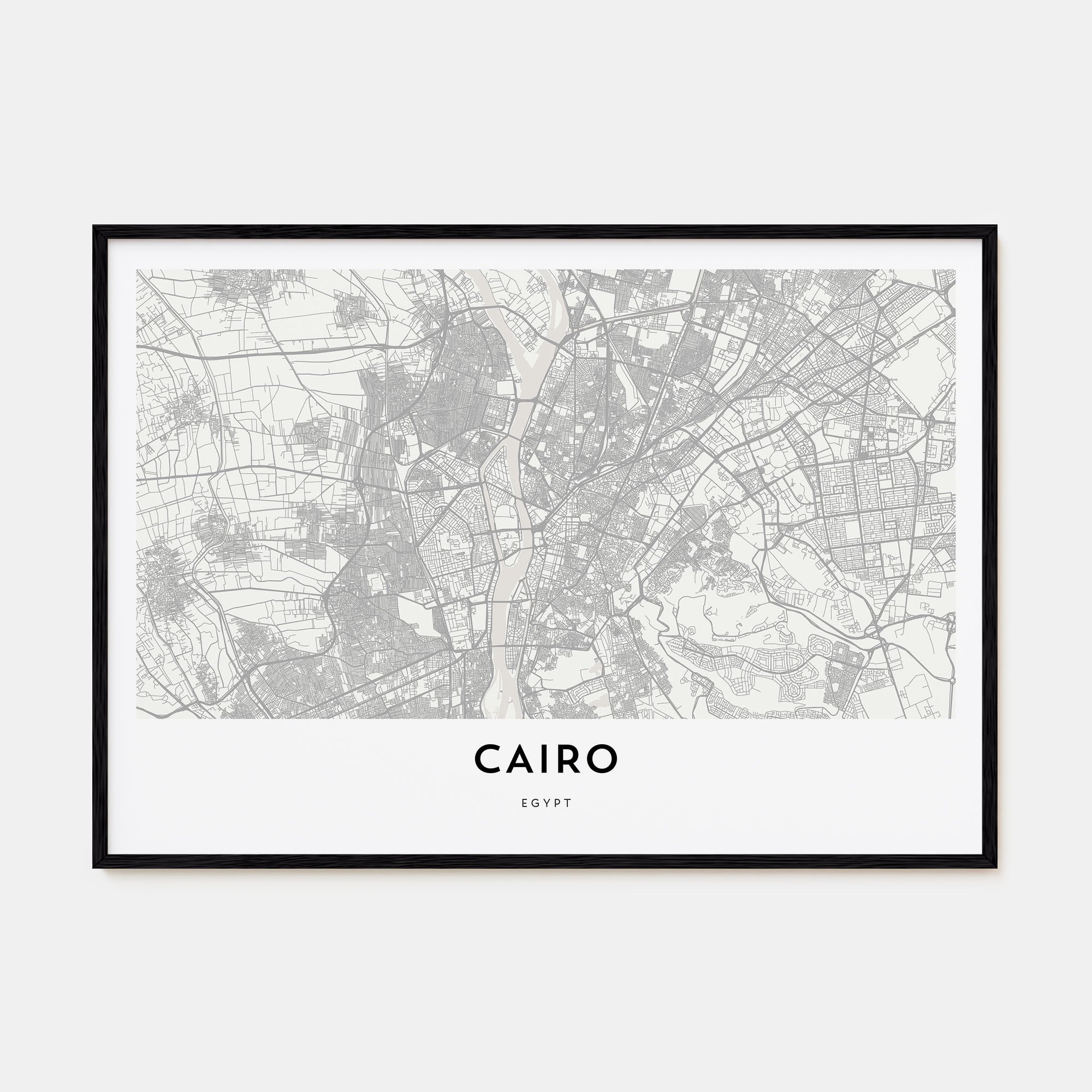 Cairo Map Landscape Poster