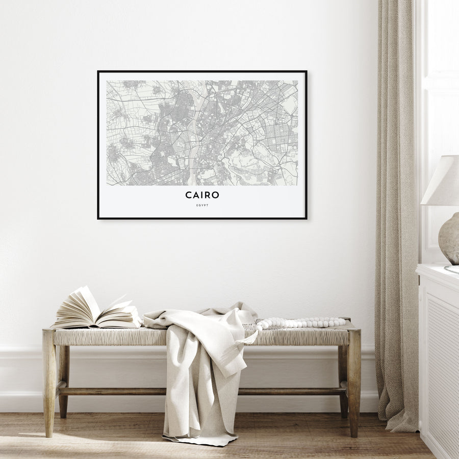Cairo Map Landscape Poster