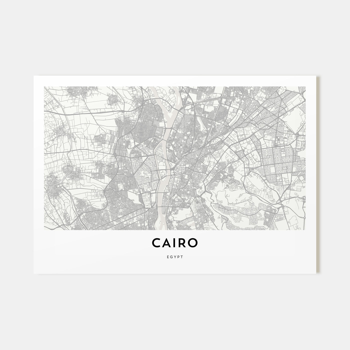 Cairo Map Landscape Poster