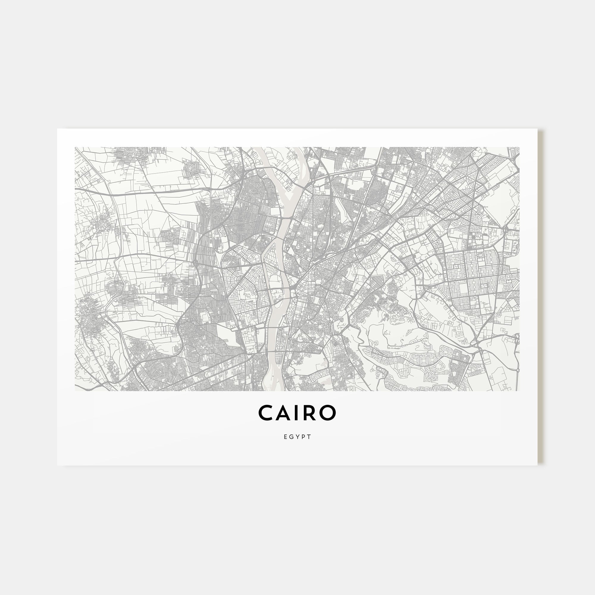 Cairo Map Landscape Poster