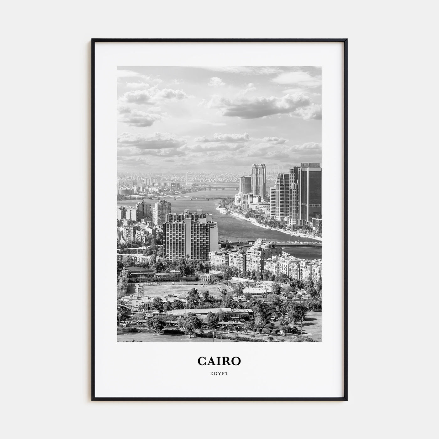 Cairo Portrait B&W No 2 Poster