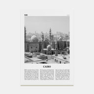 Cairo Travel B&W No 2 Poster
