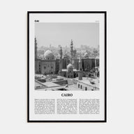 Cairo Travel B&W No 2 Poster