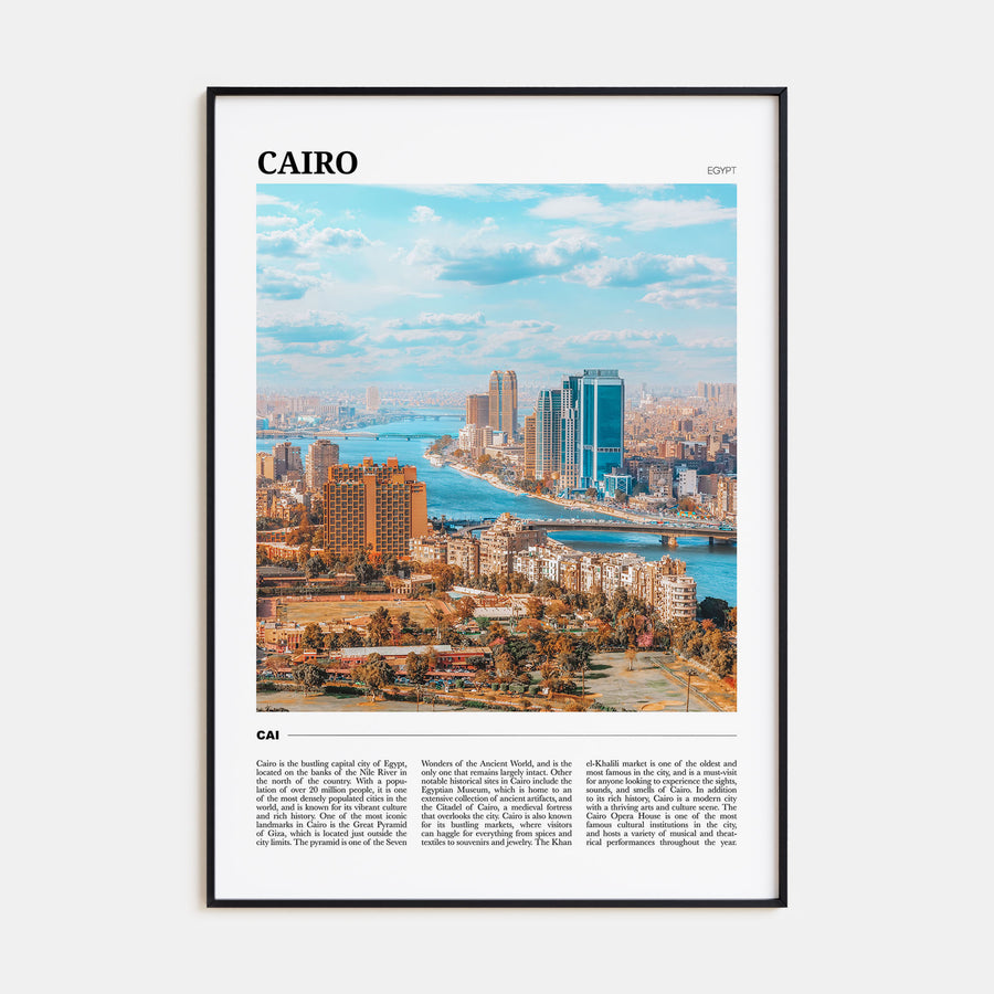Cairo Travel Color Poster