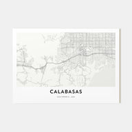 Calabasas Map Landscape Poster