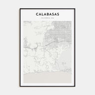 Calabasas Map Portrait Poster