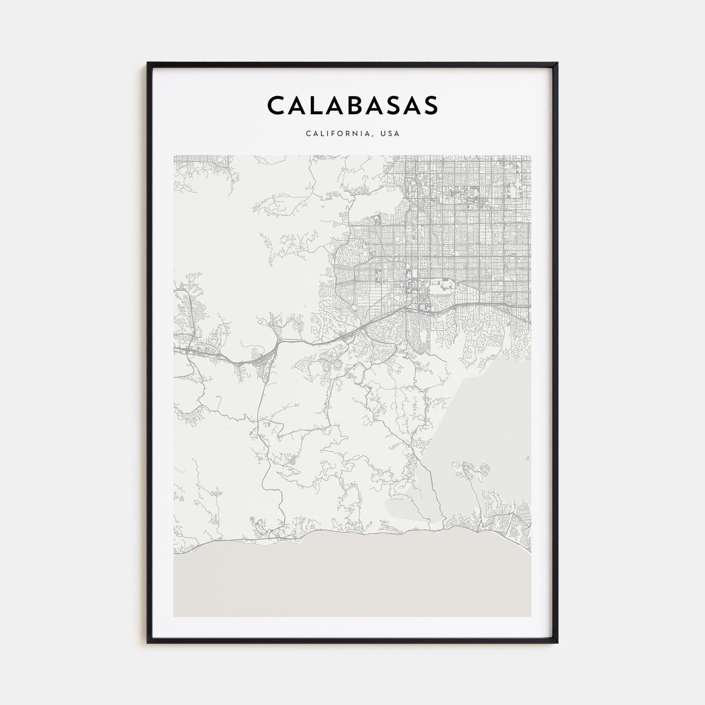 Calabasas Map Portrait Poster