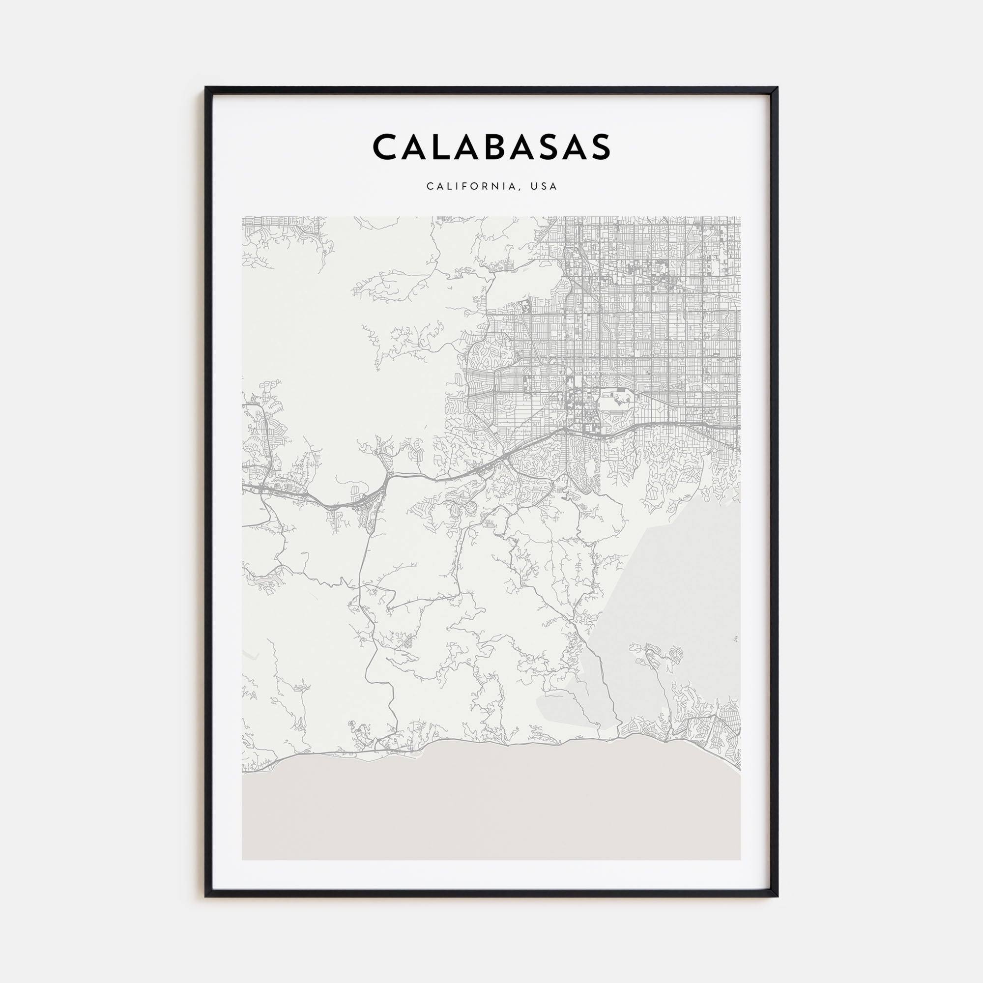 Calabasas Map Portrait Poster