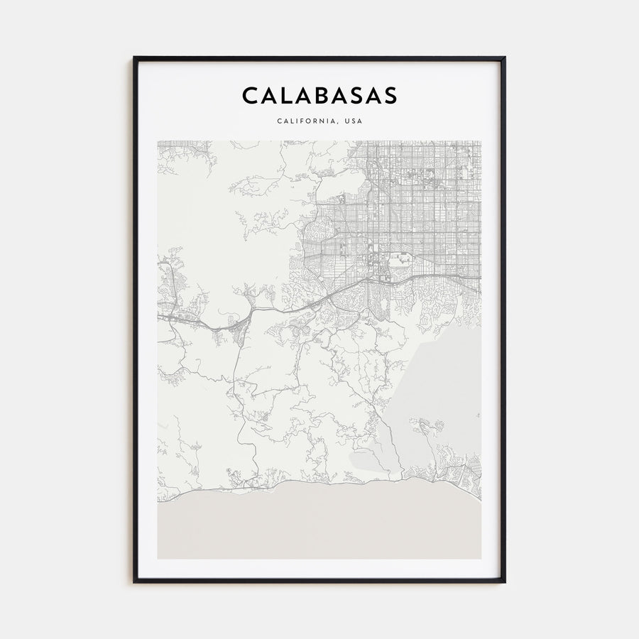 Calabasas Map Portrait Poster