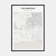 Calabasas Map Portrait Poster