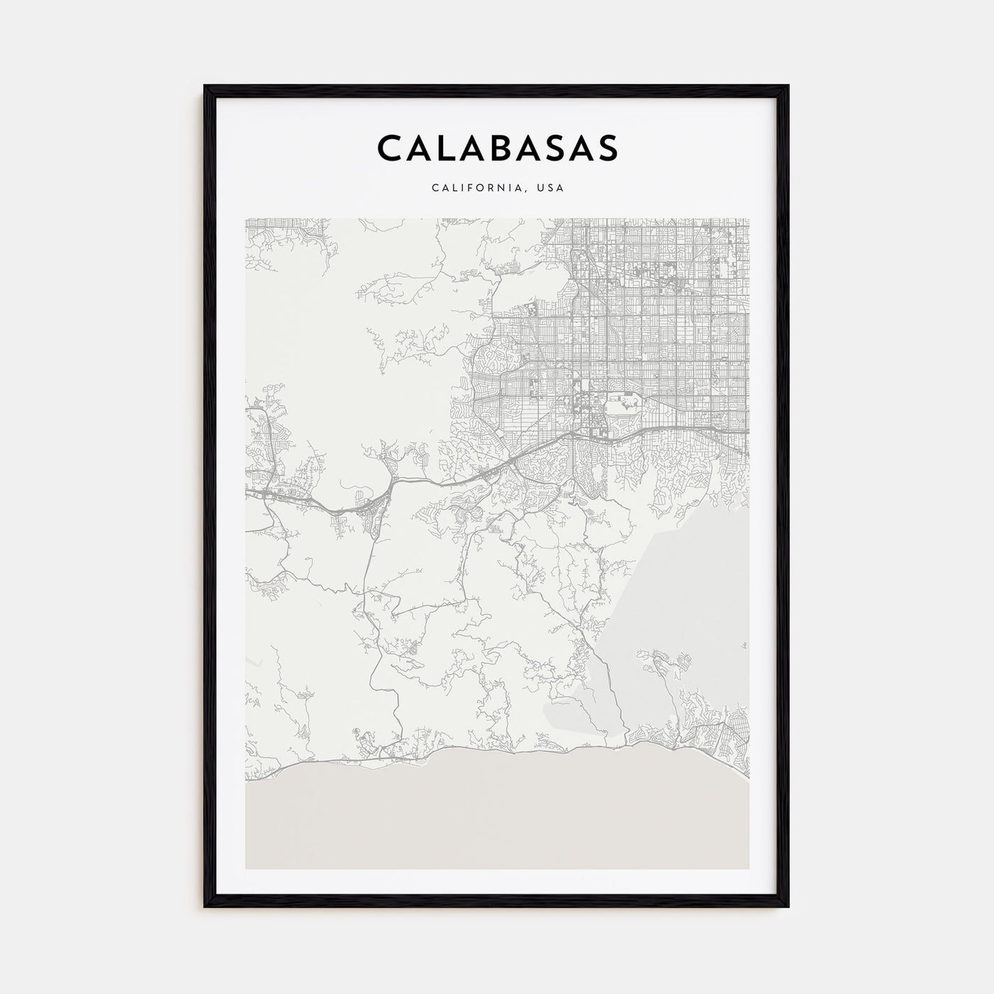 Calabasas Map Portrait Poster