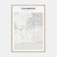 Calabasas Map Portrait Poster
