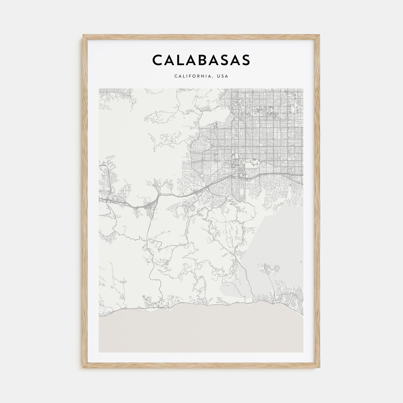 Calabasas Map Portrait Poster