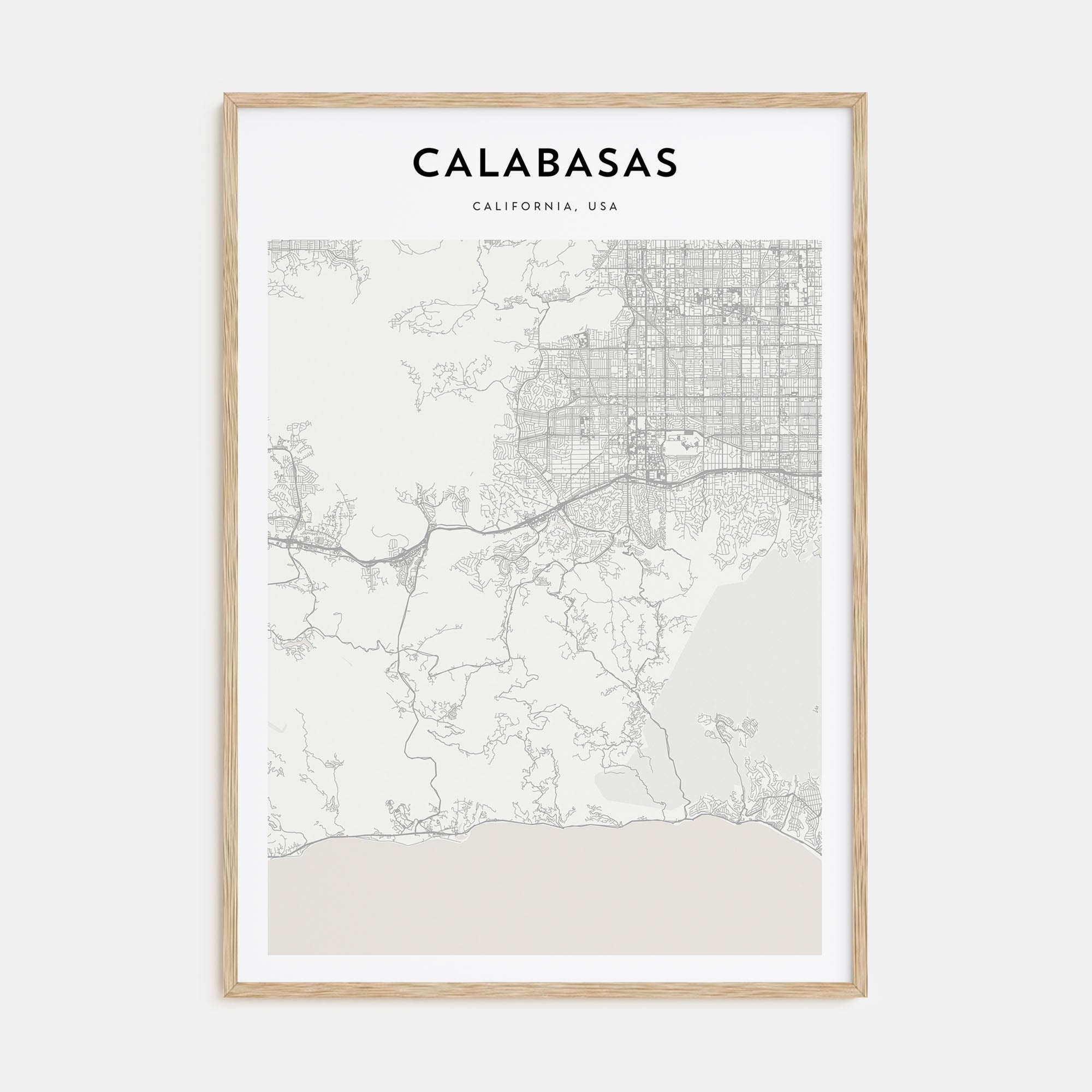 Calabasas Map Portrait Poster