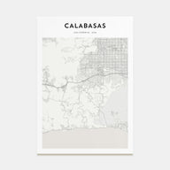 Calabasas Map Portrait Poster