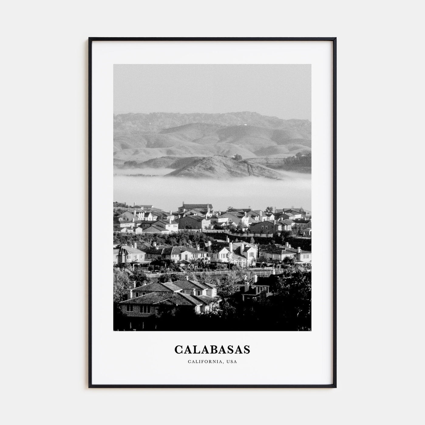 Calabasas Portrait B&W Poster