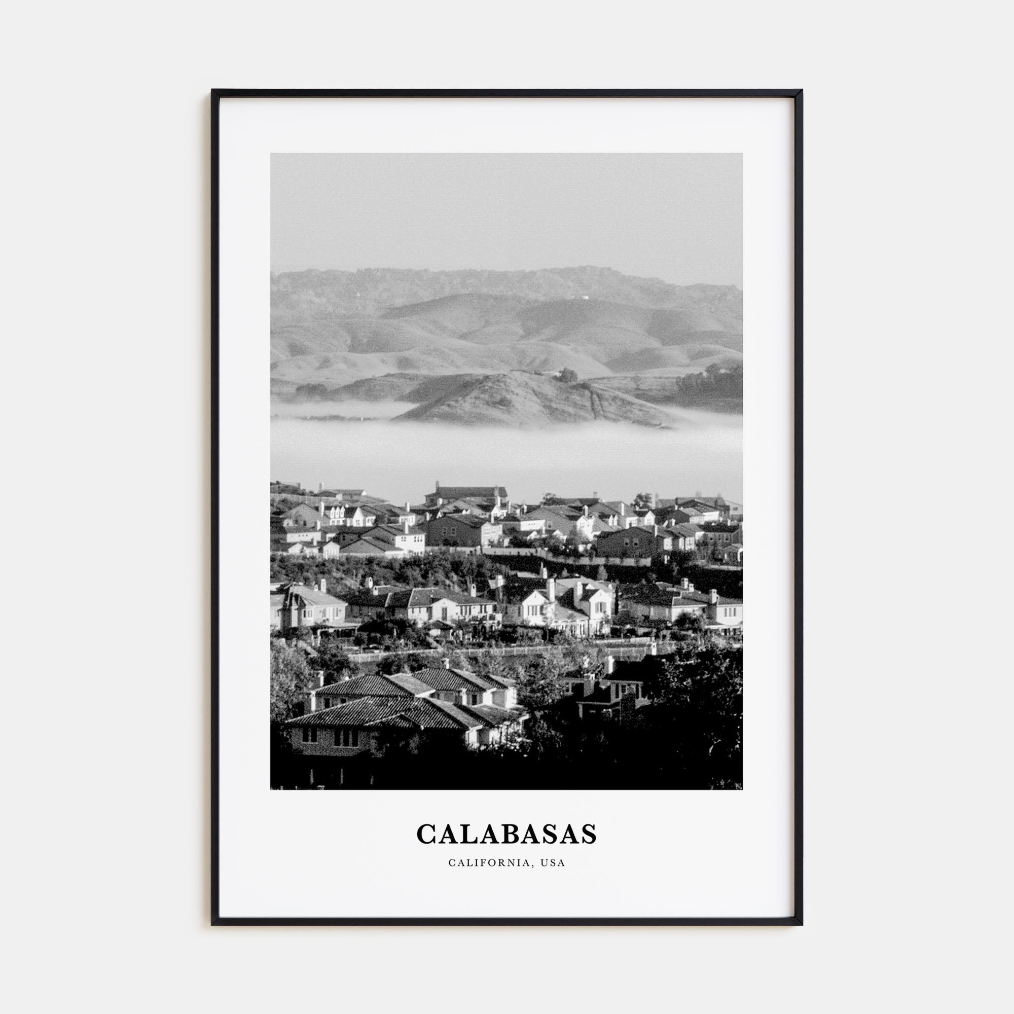 Calabasas Portrait B&W Poster