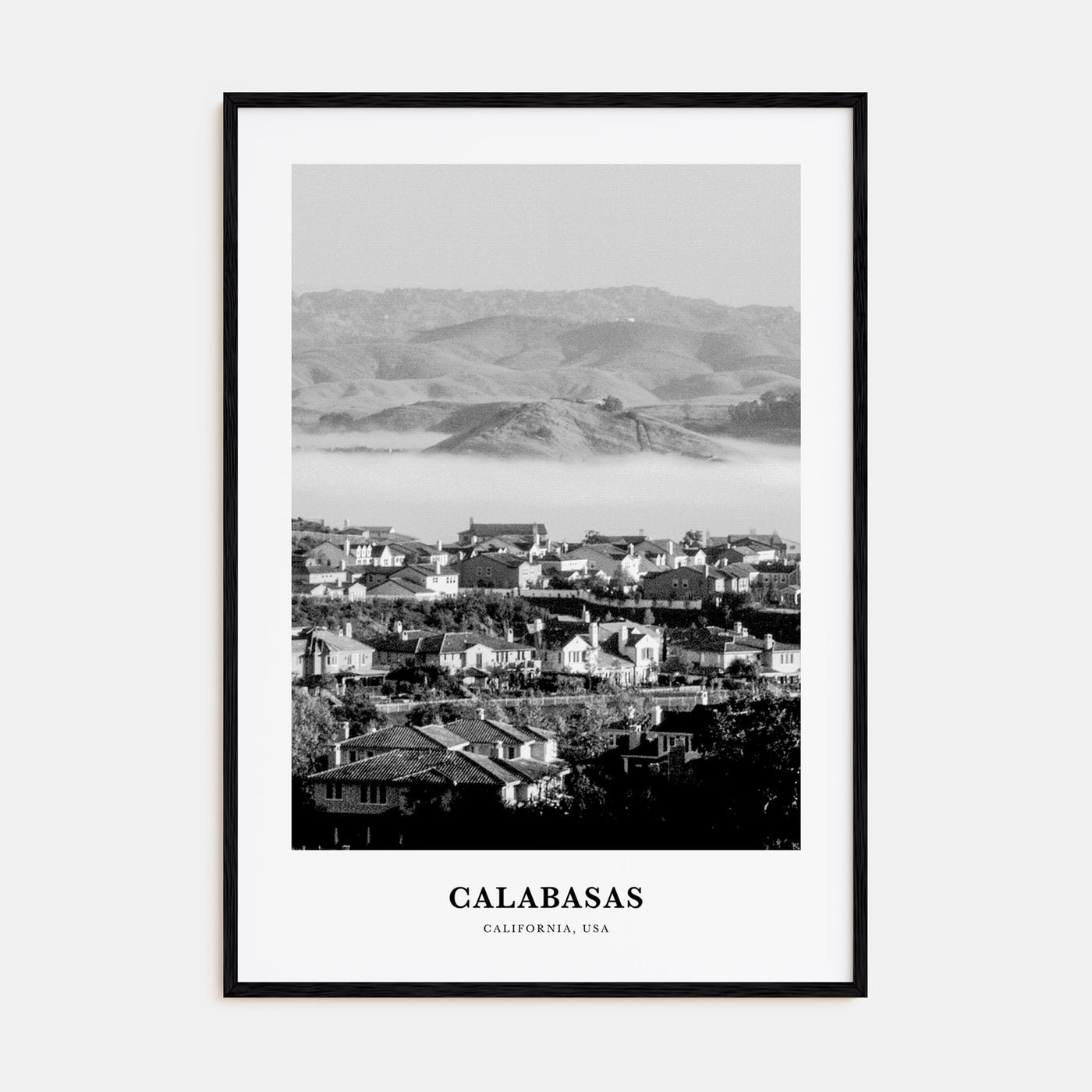 Calabasas Portrait B&W Poster
