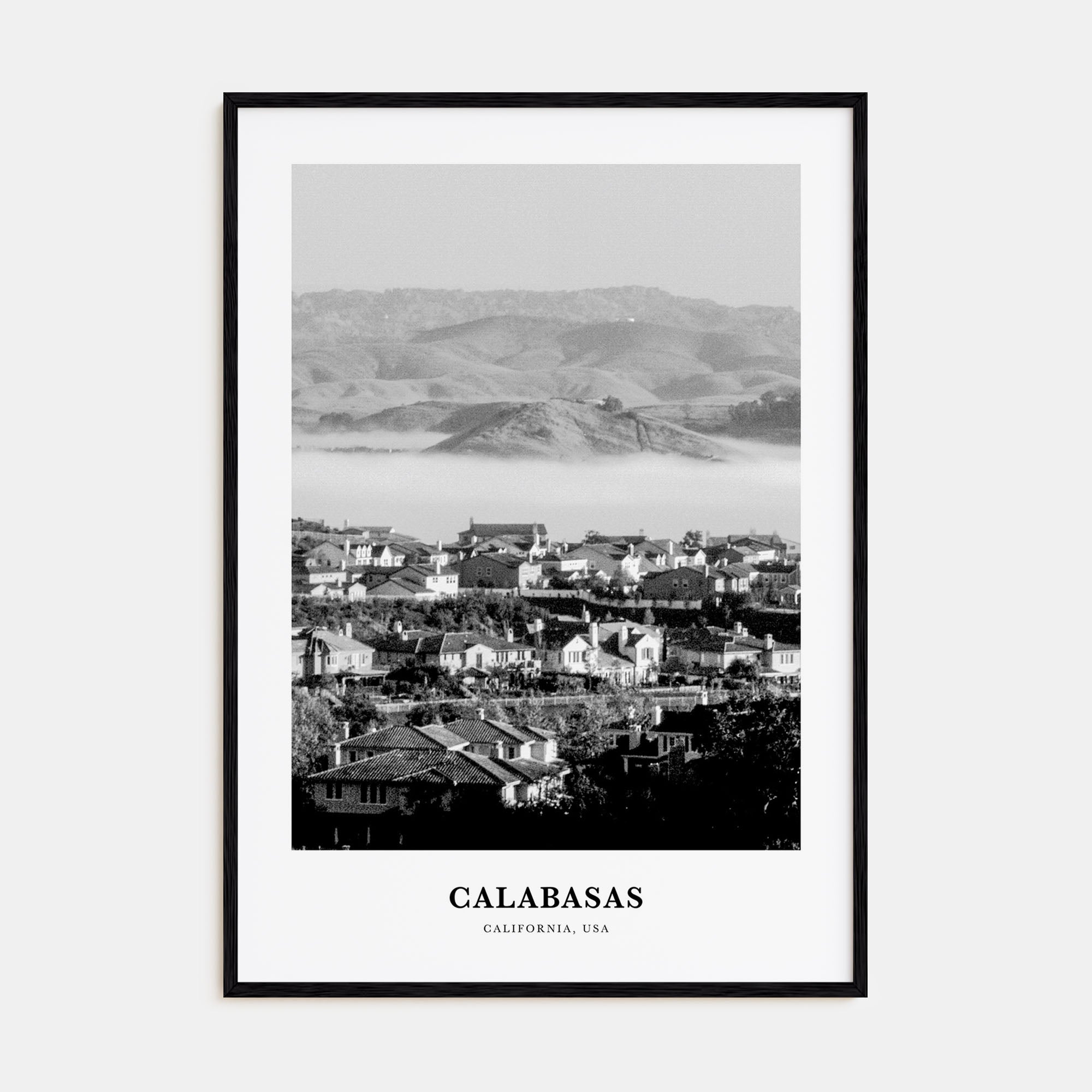 Calabasas Portrait B&W Poster