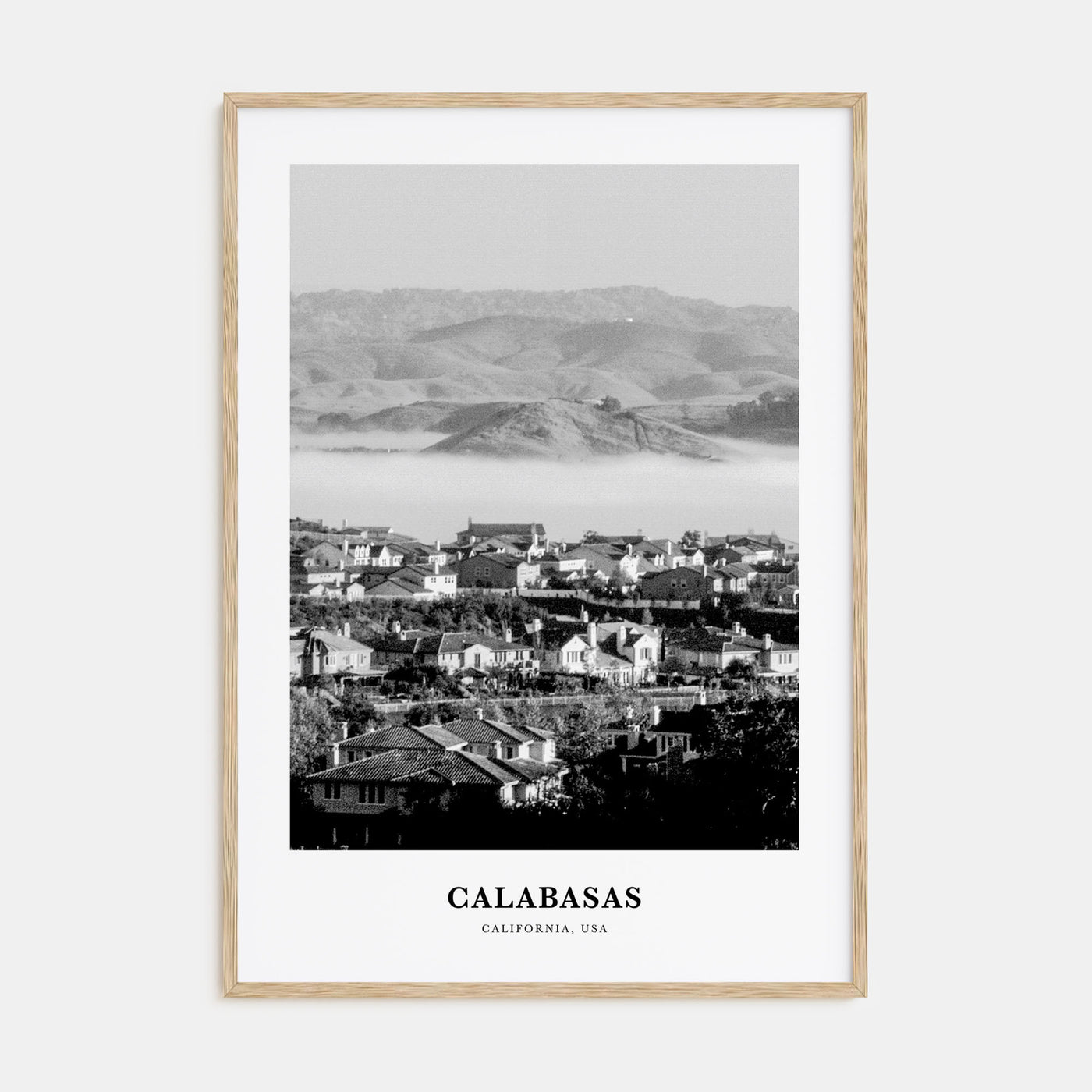 Calabasas Portrait B&W Poster