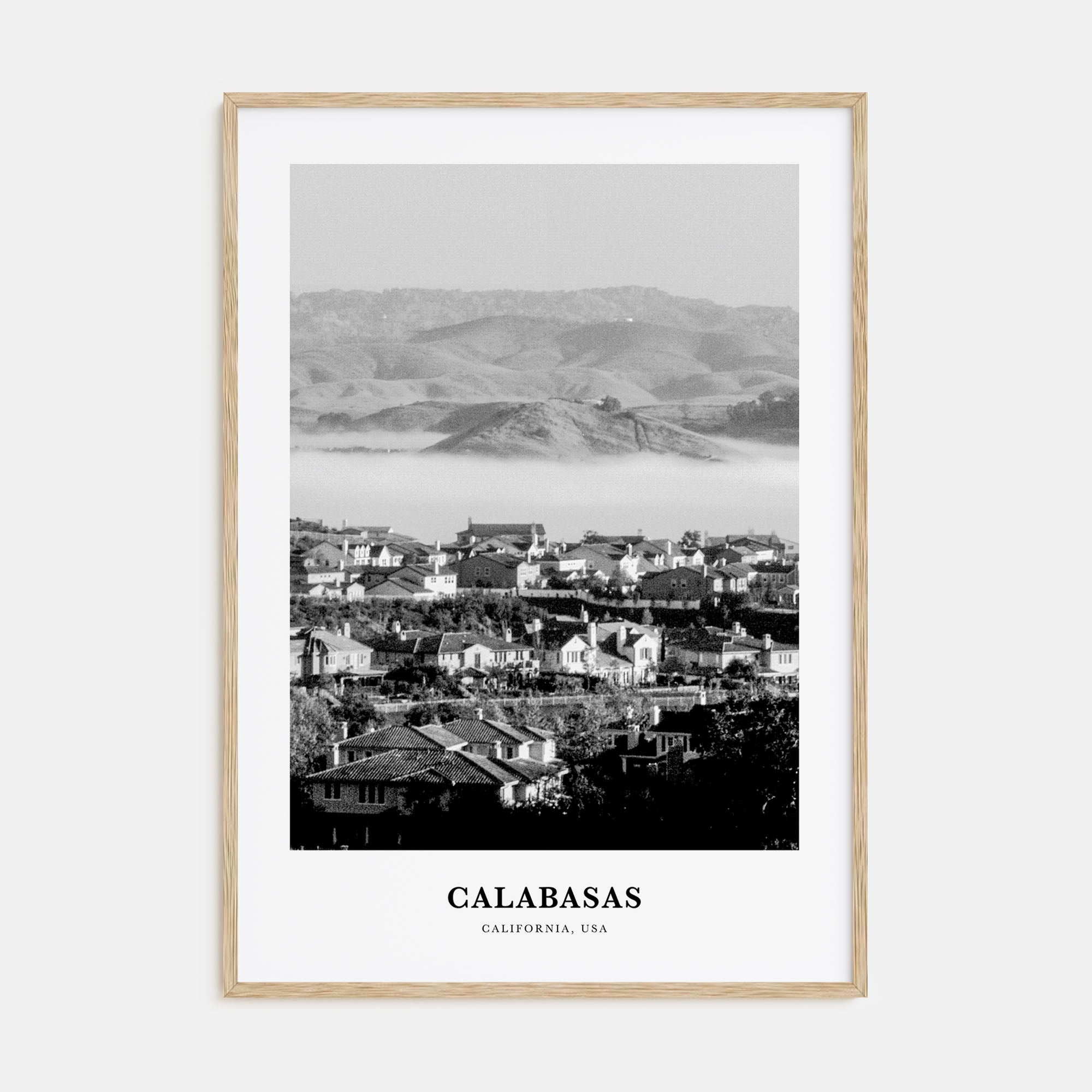 Calabasas Portrait B&W Poster