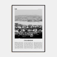 Calabasas Travel B&W Poster