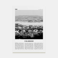 Calabasas Travel B&W Poster