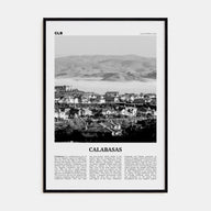Calabasas Travel B&W Poster