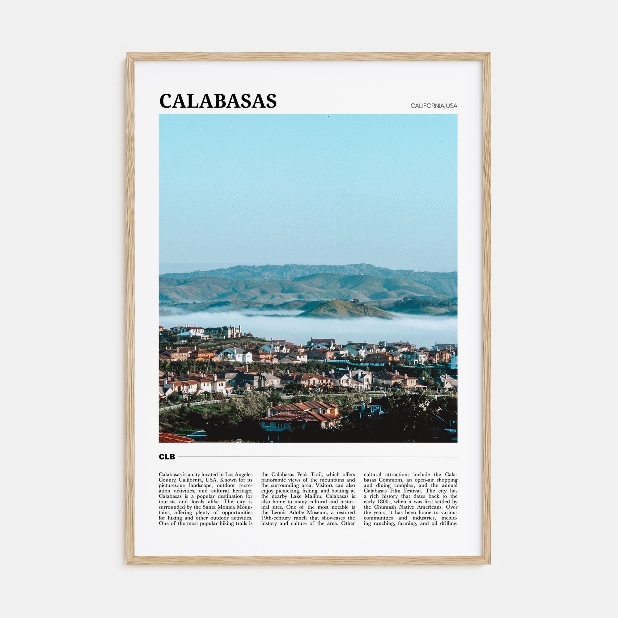 Calabasas Travel Color Poster
