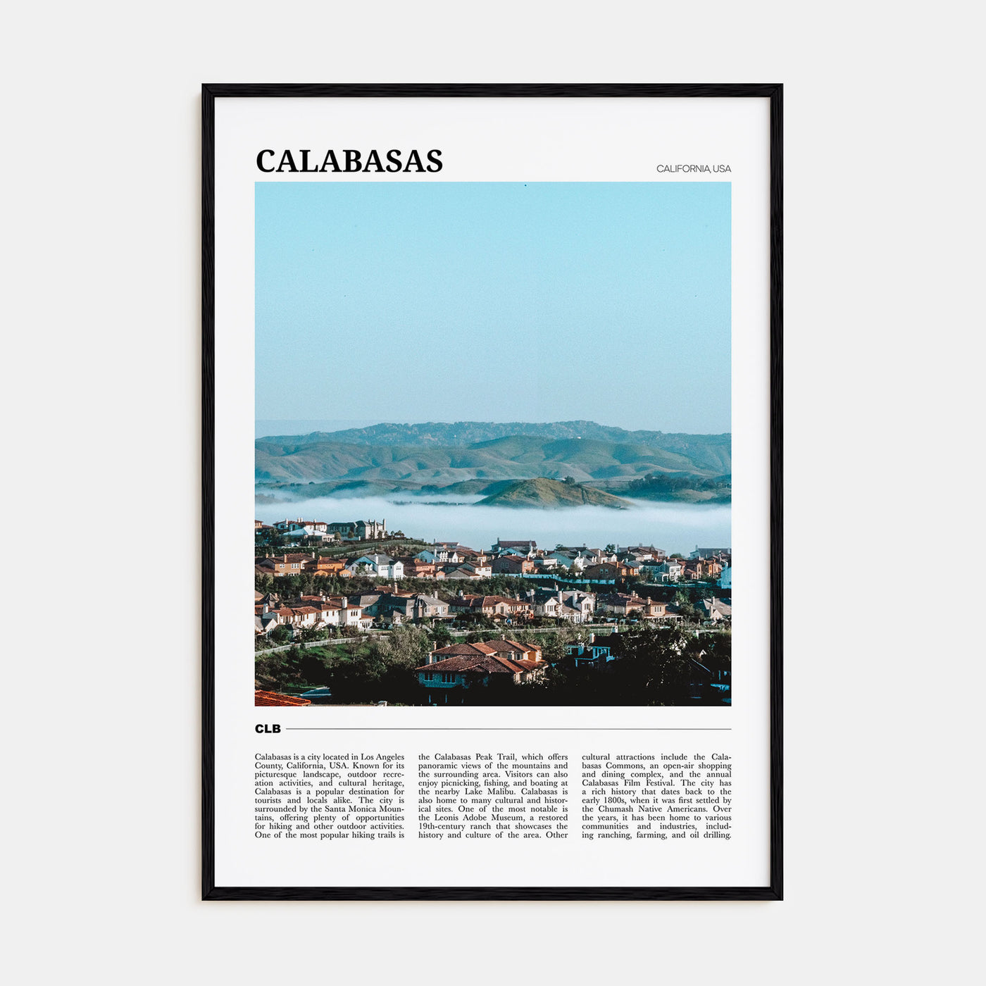 Calabasas Travel Color Poster