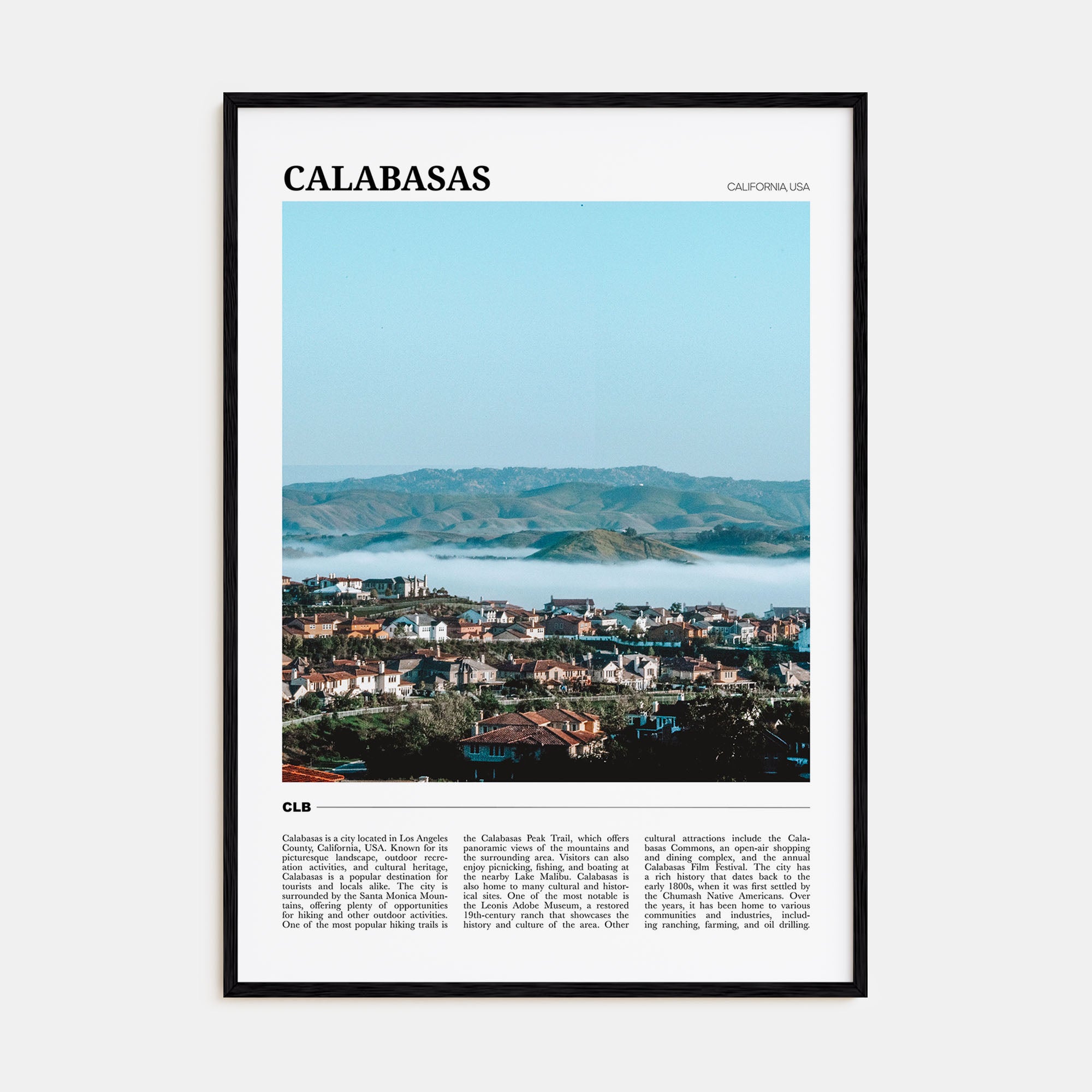 Calabasas Travel Color Poster