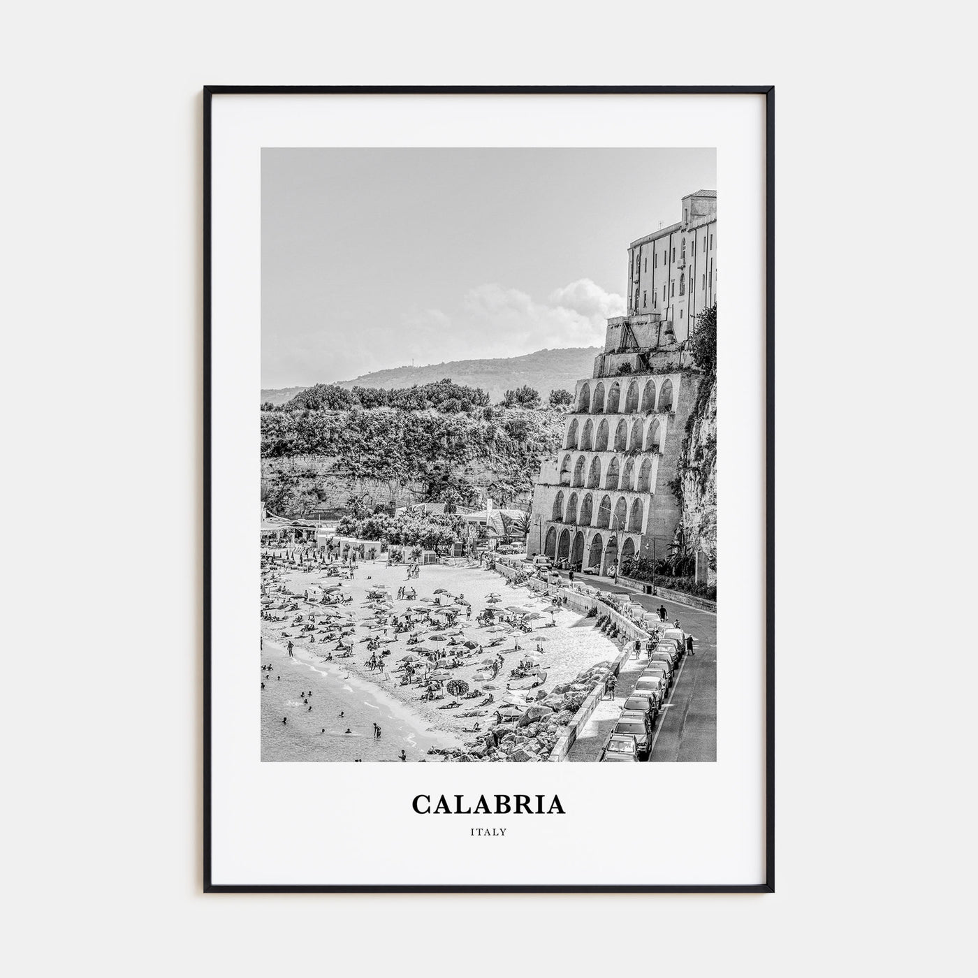 Calabria Portrait B&W Poster