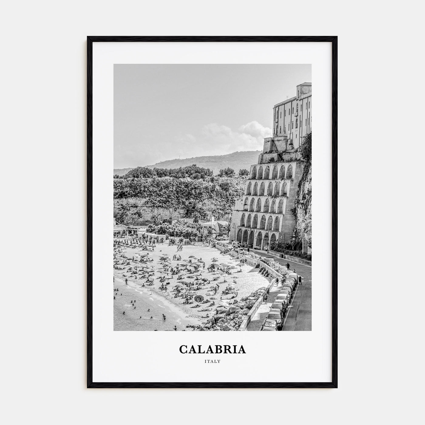 Calabria Portrait B&W Poster