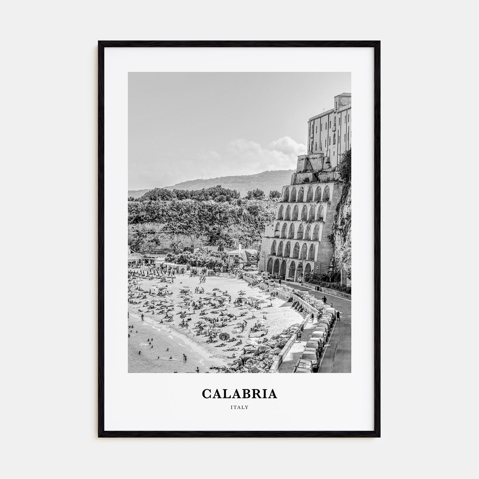 Calabria Portrait B&W Poster