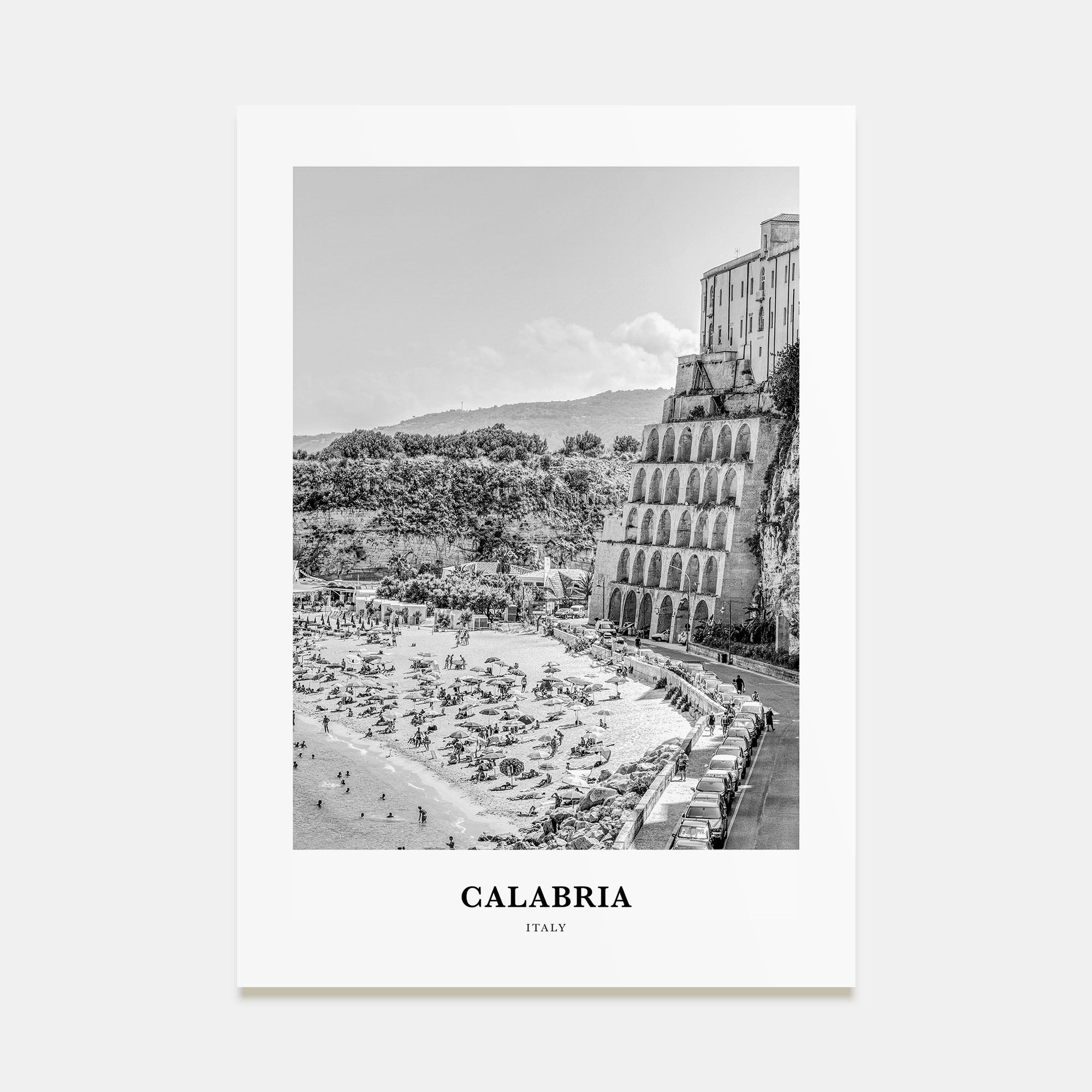 Calabria Portrait B&W Poster