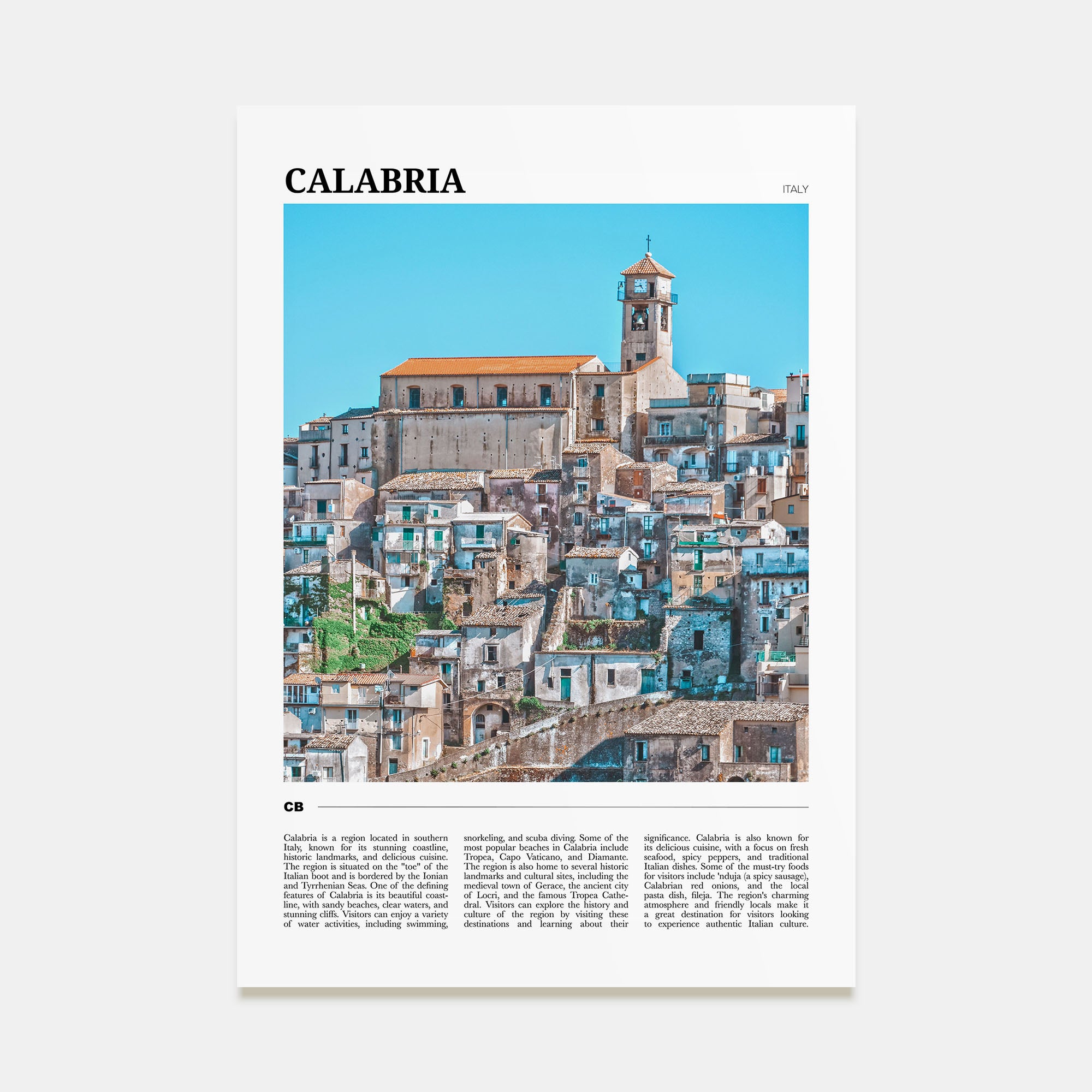 Calabria Travel Color No 2 Poster