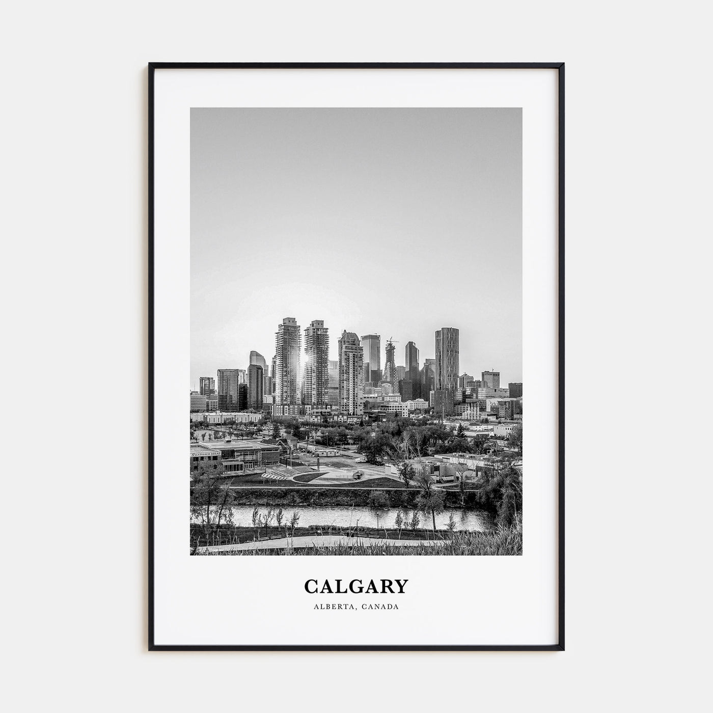Calgary Portrait B&W No 3 Poster