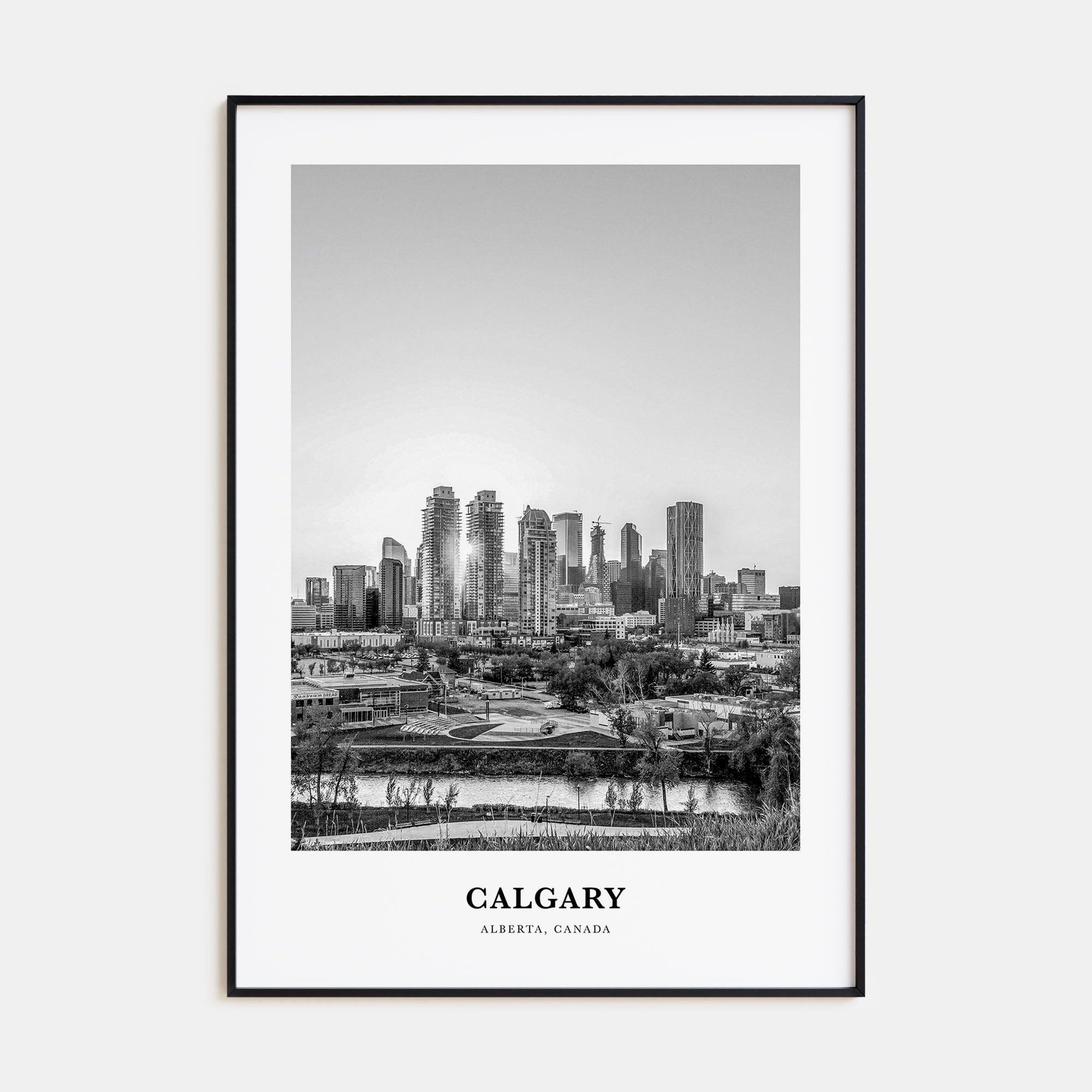 Calgary Portrait B&W No 3 Poster