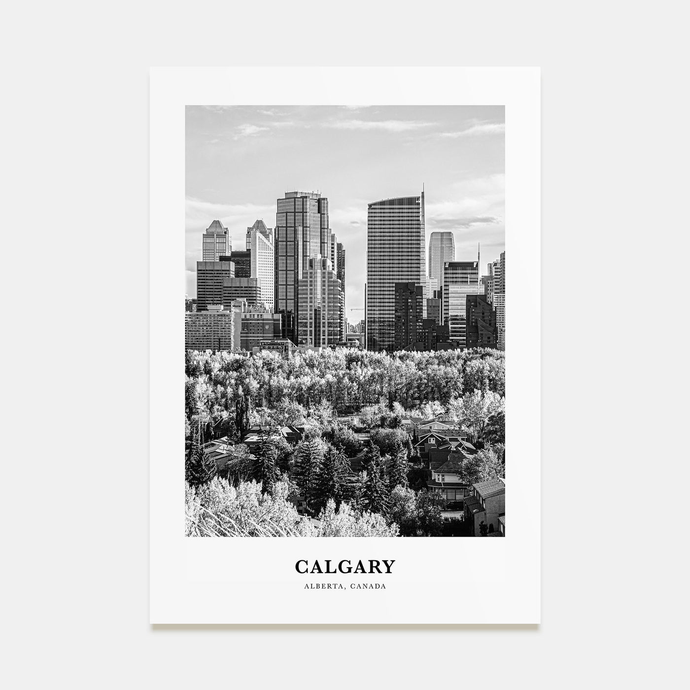 Calgary Portrait B&W No 4 Poster