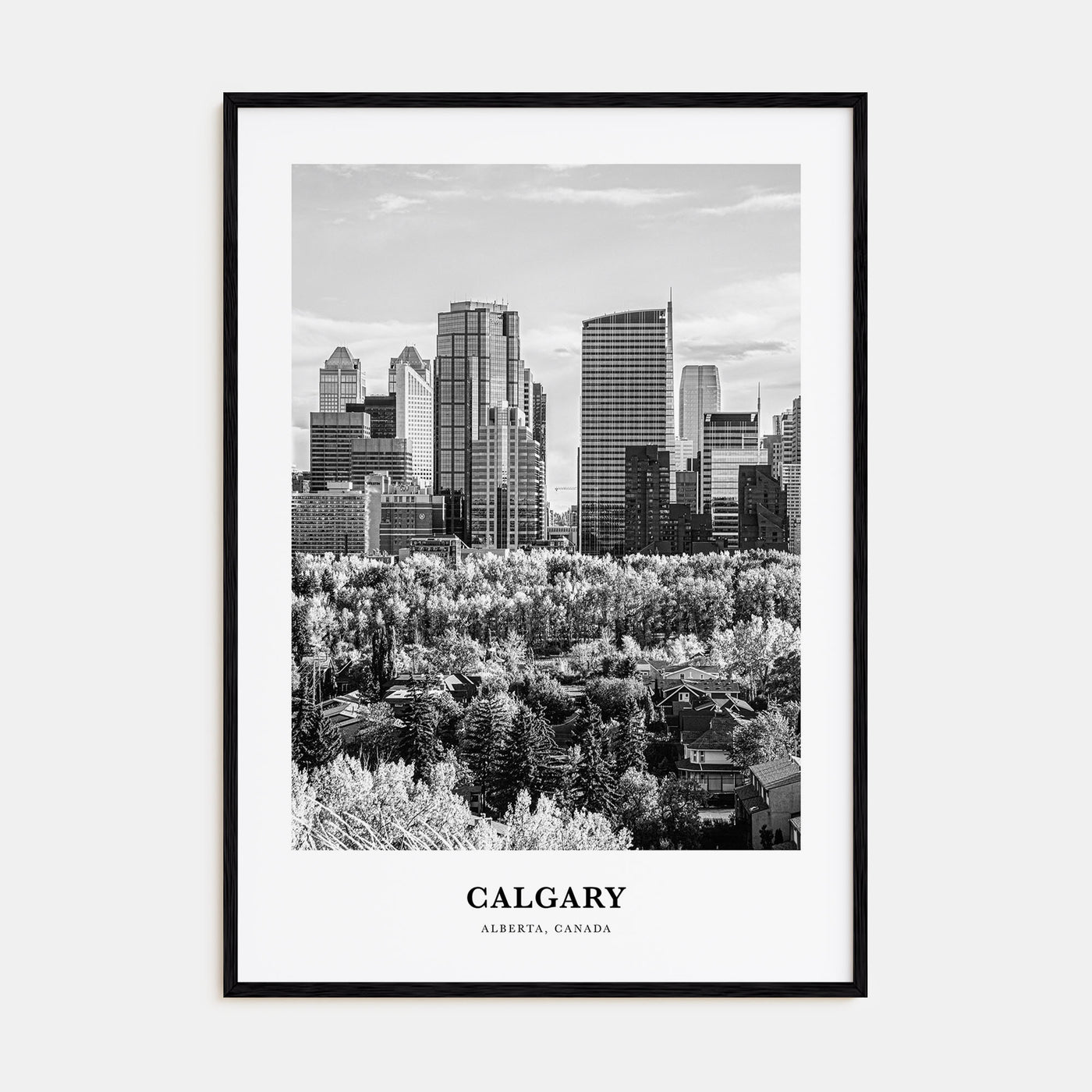 Calgary Portrait B&W No 4 Poster