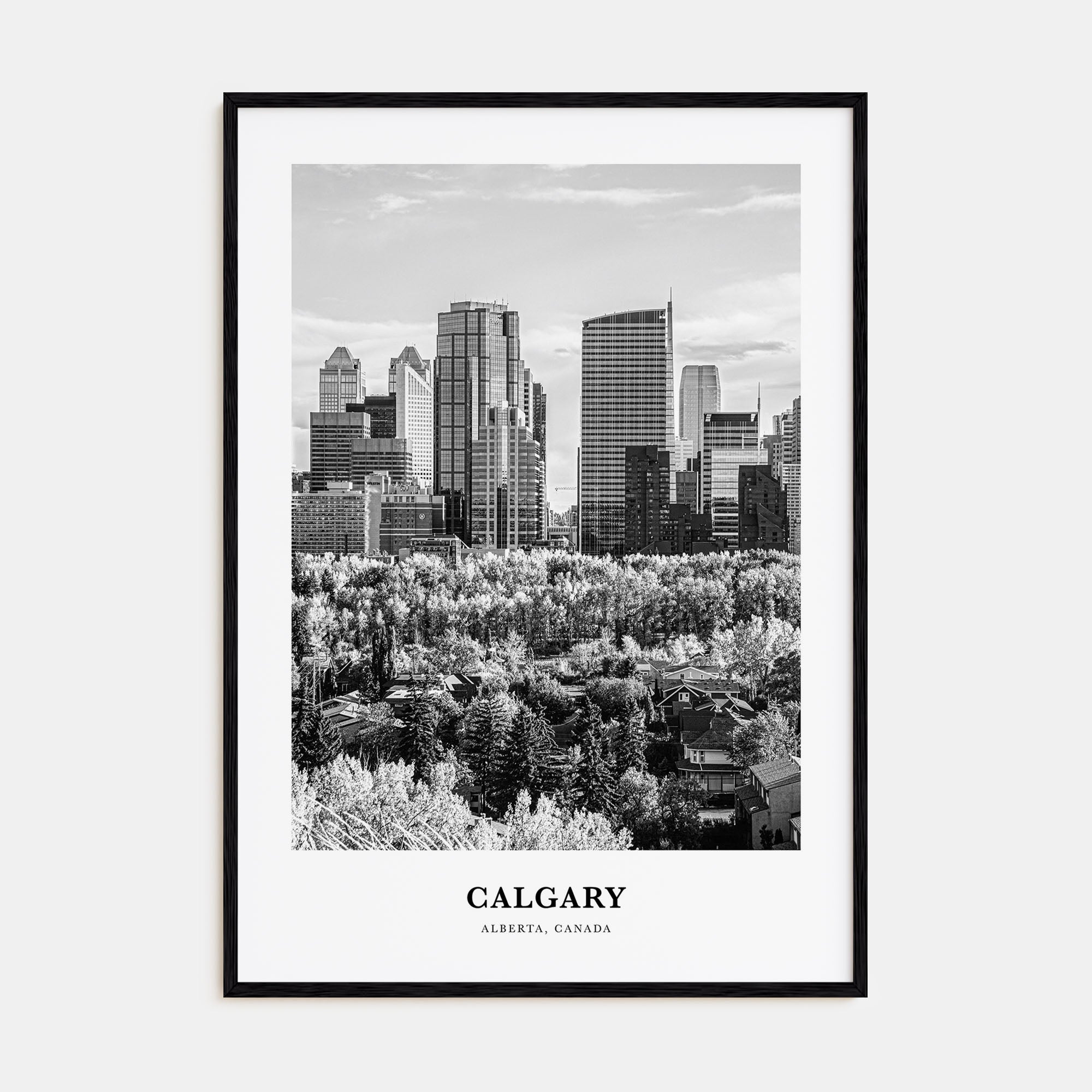 Calgary Portrait B&W No 4 Poster