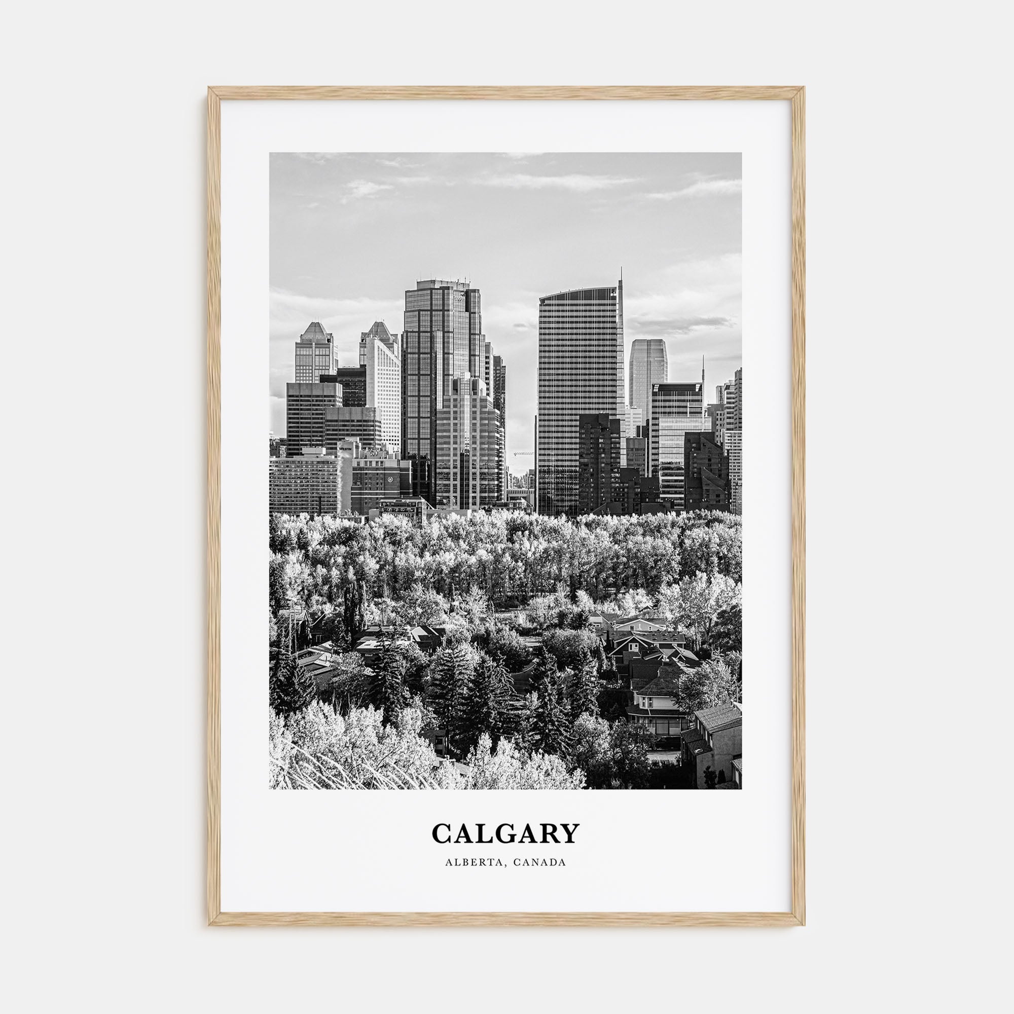 Calgary Portrait B&W No 4 Poster