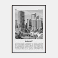 Calgary Travel B&W No 2 Poster