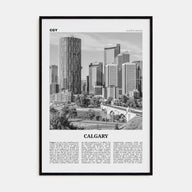 Calgary Travel B&W No 2 Poster