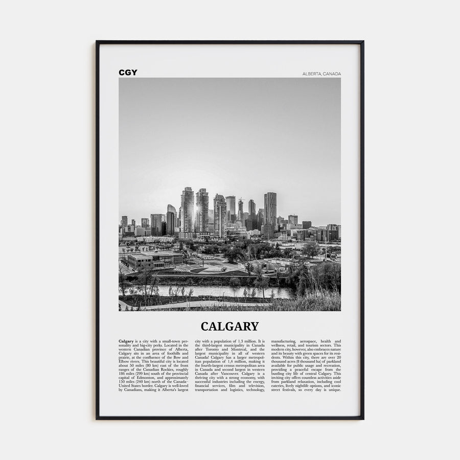 Calgary Travel B&W No 3 Poster