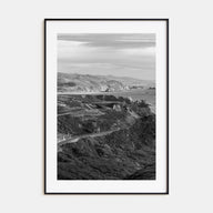 California State Route 1 Photo B&W Poster