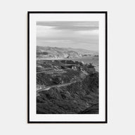 California State Route 1 Photo B&W Poster