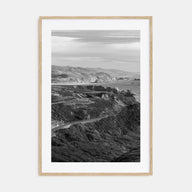 California State Route 1 Photo B&W Poster